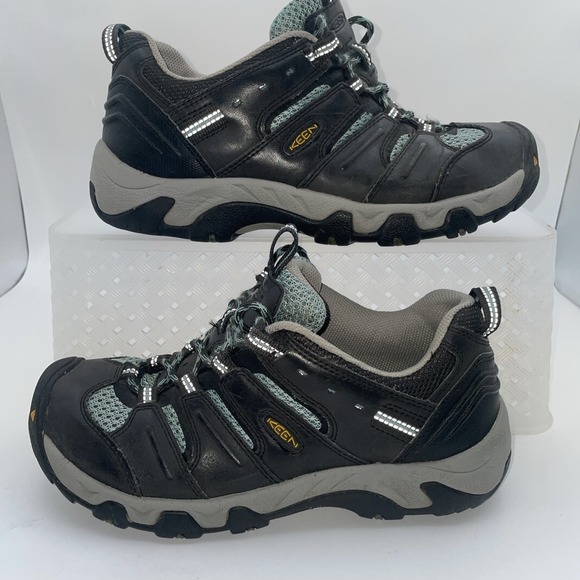 Keen Shoes Womens 8.5 Voyageur Athletic Hiking Sneakers Green Leather Lace Up - Picture 4 of 7